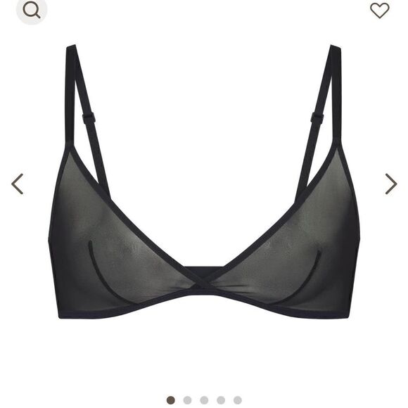 NWT SKIMS ULTRA FINE MESH triangle bralette XXS - Picture 3 of 7